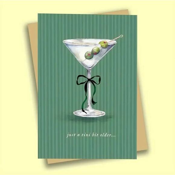 A ‘Tini Bit Older Martini Birthday Card Funny Cards - Picture 1 of 3